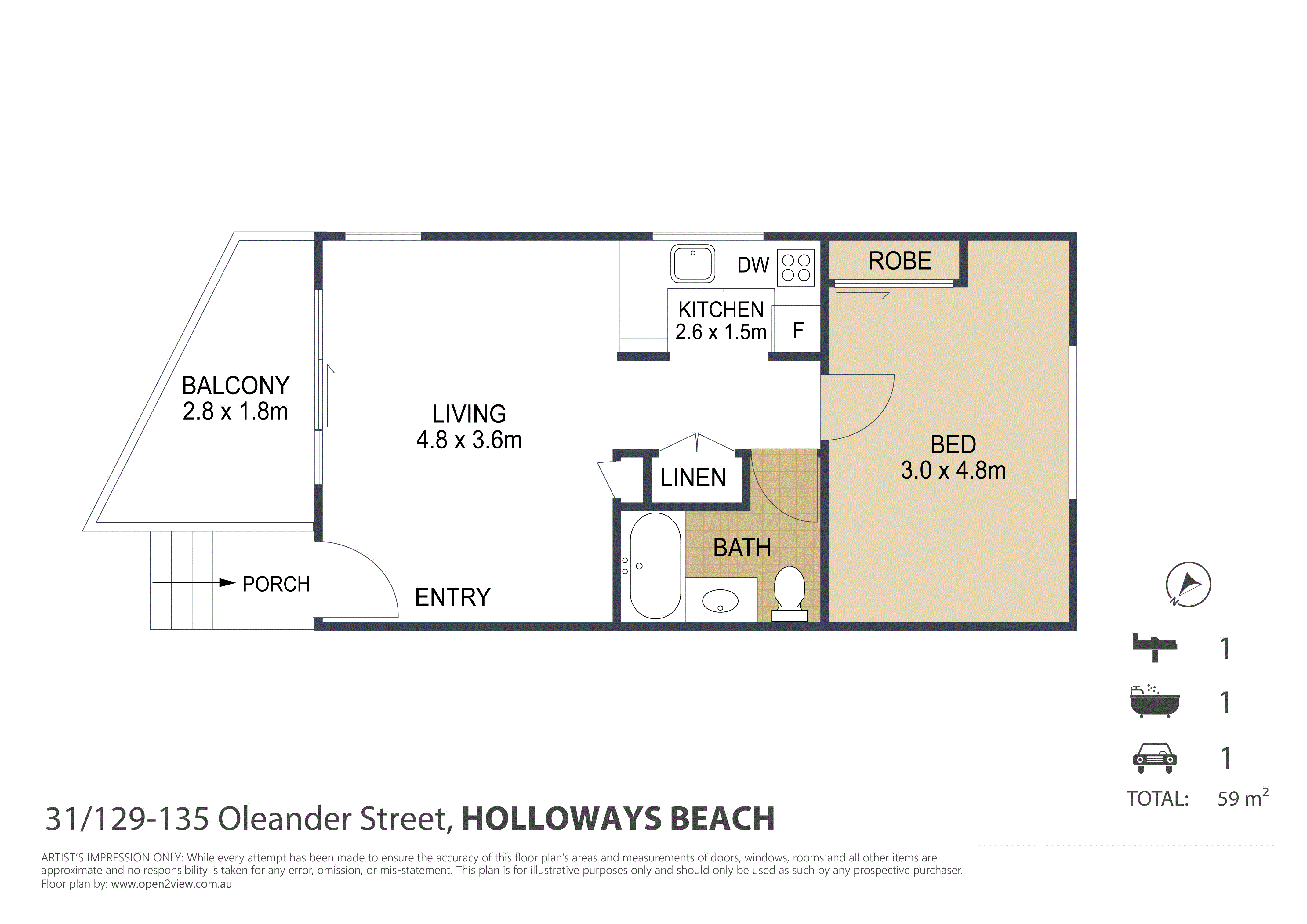 31/129-135 Oleander Street, HOLLOWAYS BEACH