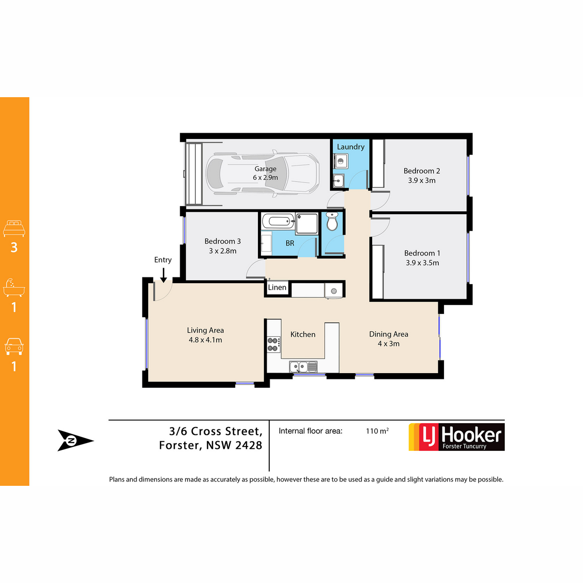 3/6 Cross Street Forster NSW