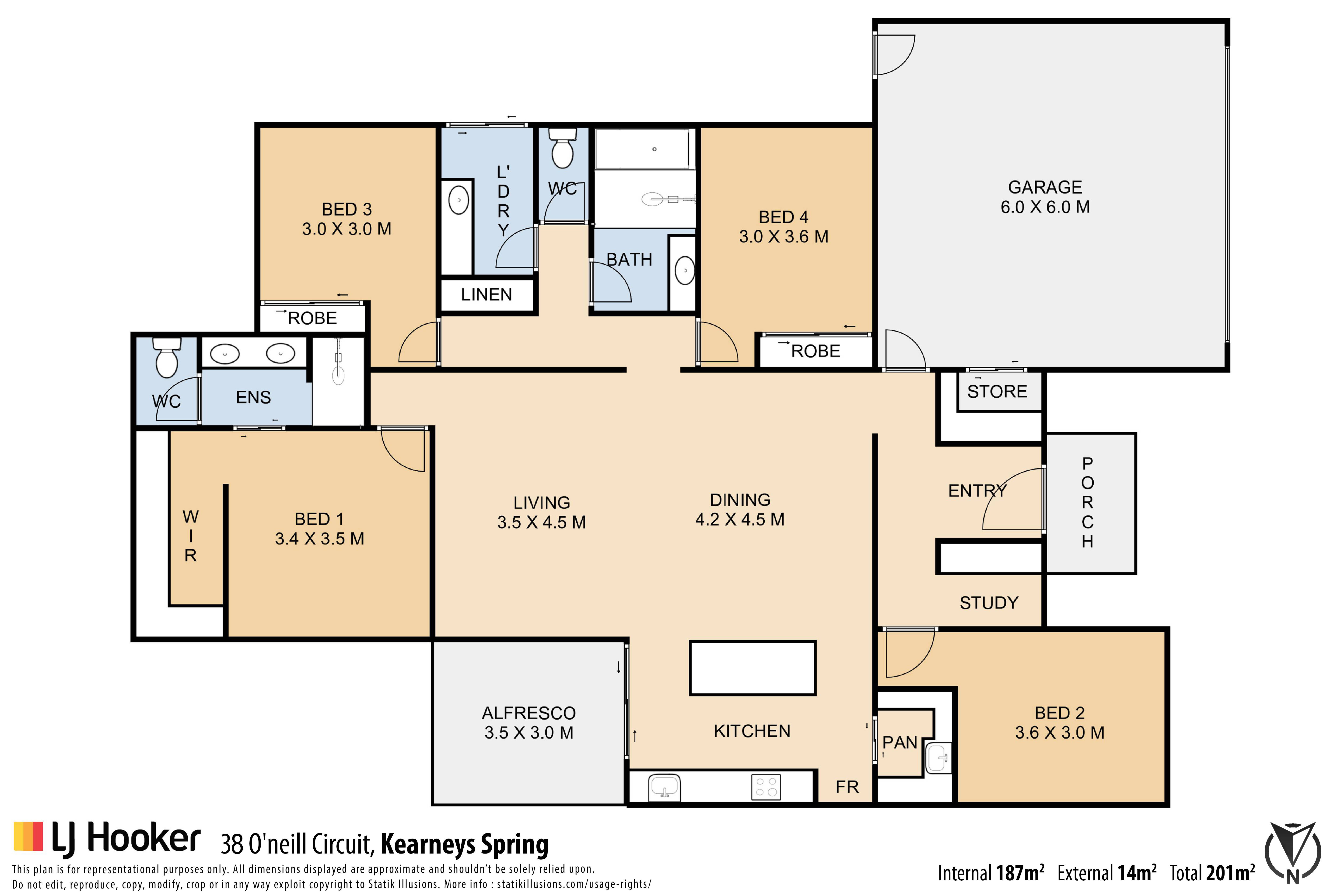 38 O'Neill Circuit Kearneys Spring QLD House for Sale LJ Hooker