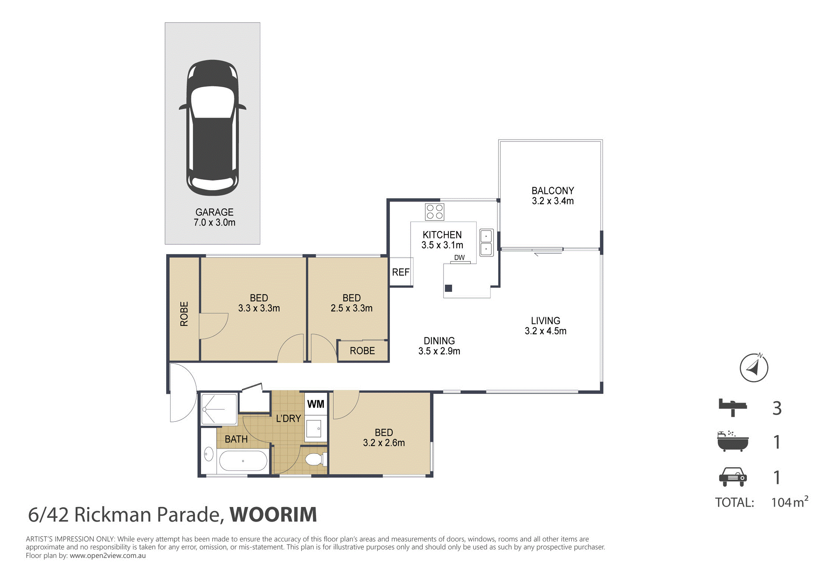 6/42 Rickman Parade, WOORIM