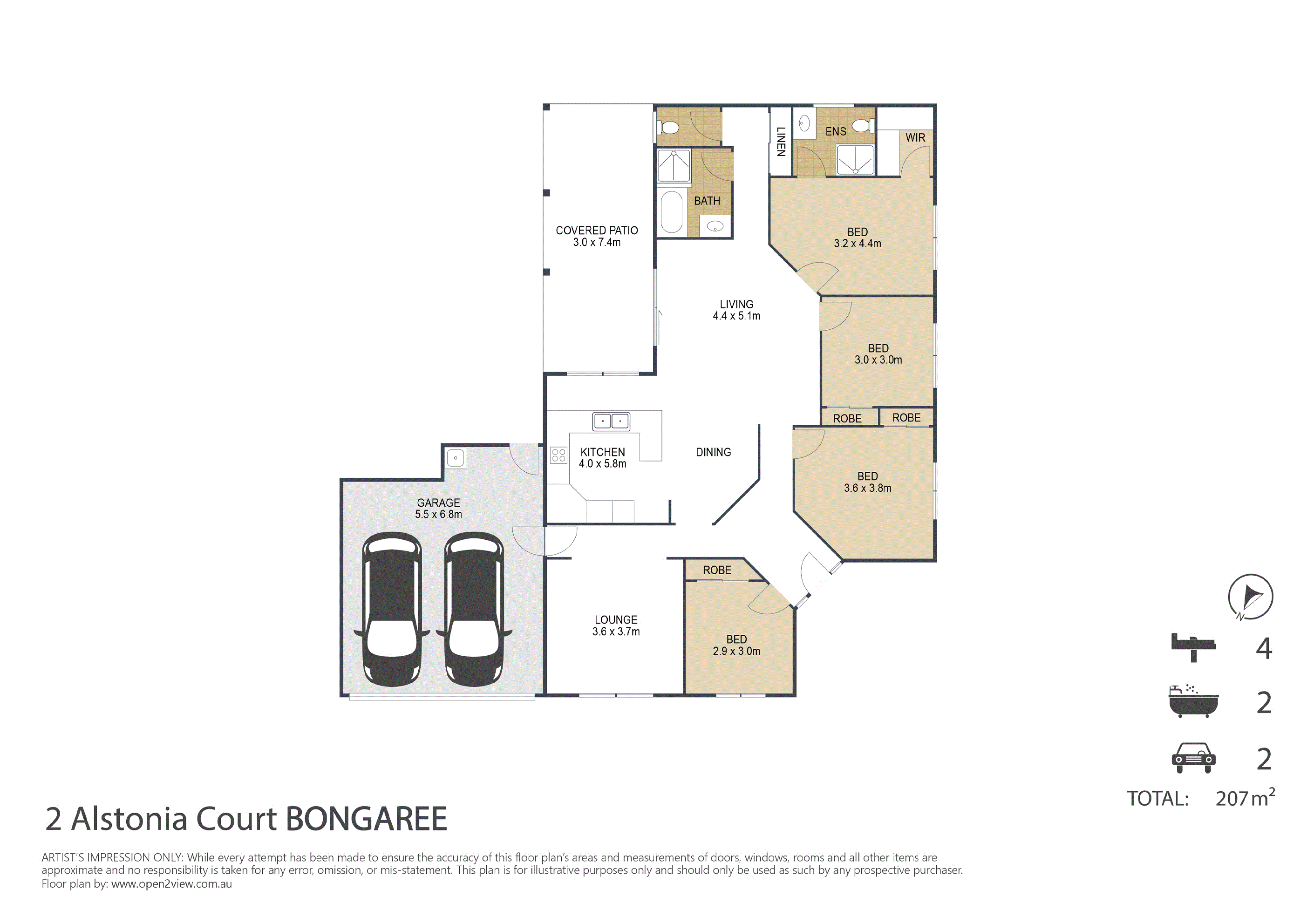 2 Alstonia Court, BONGAREE