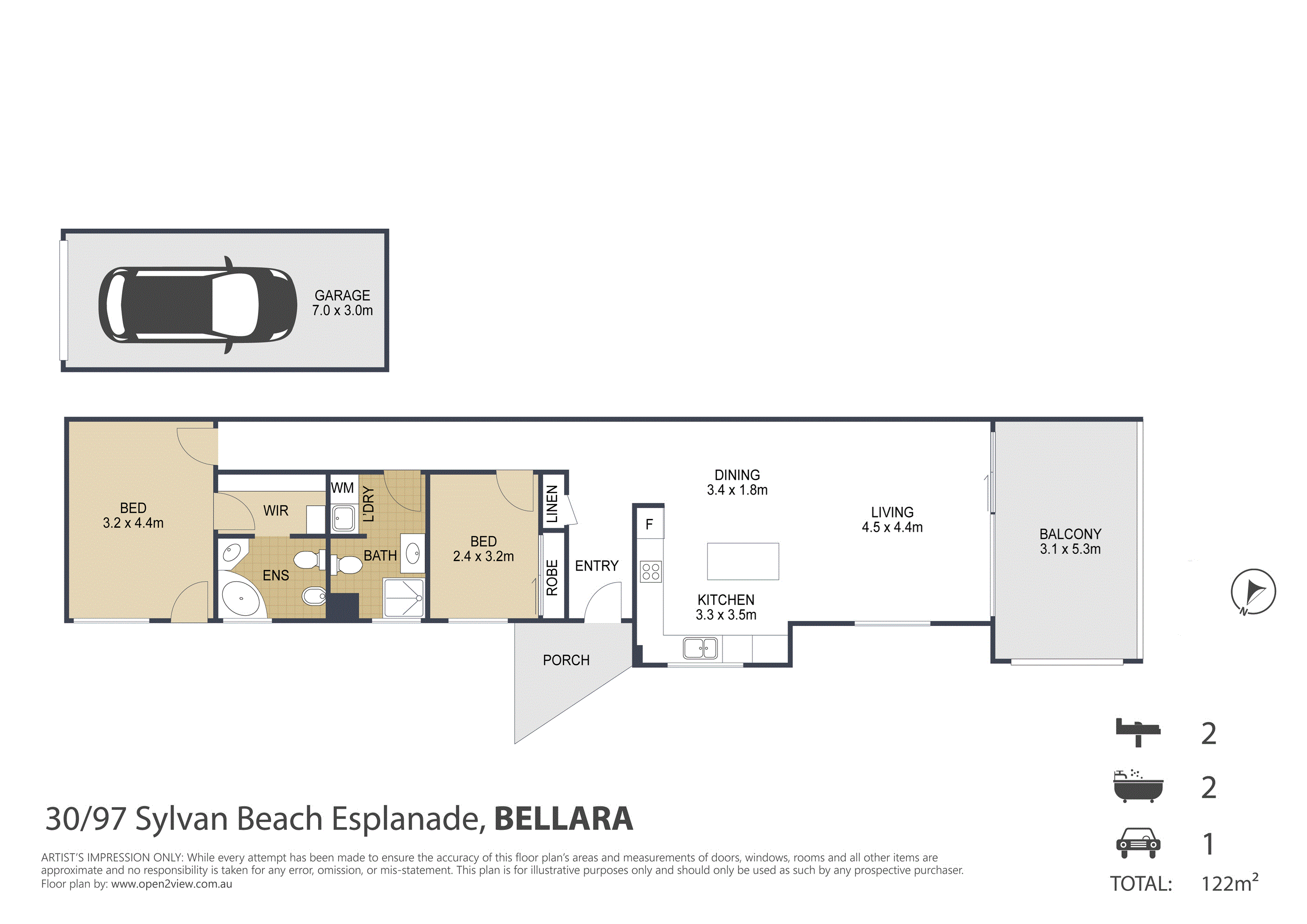 30/97 Sylvan Beach Esplanade, BELLARA