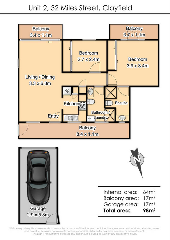 2/32 Miles Street, CLAYFIELD