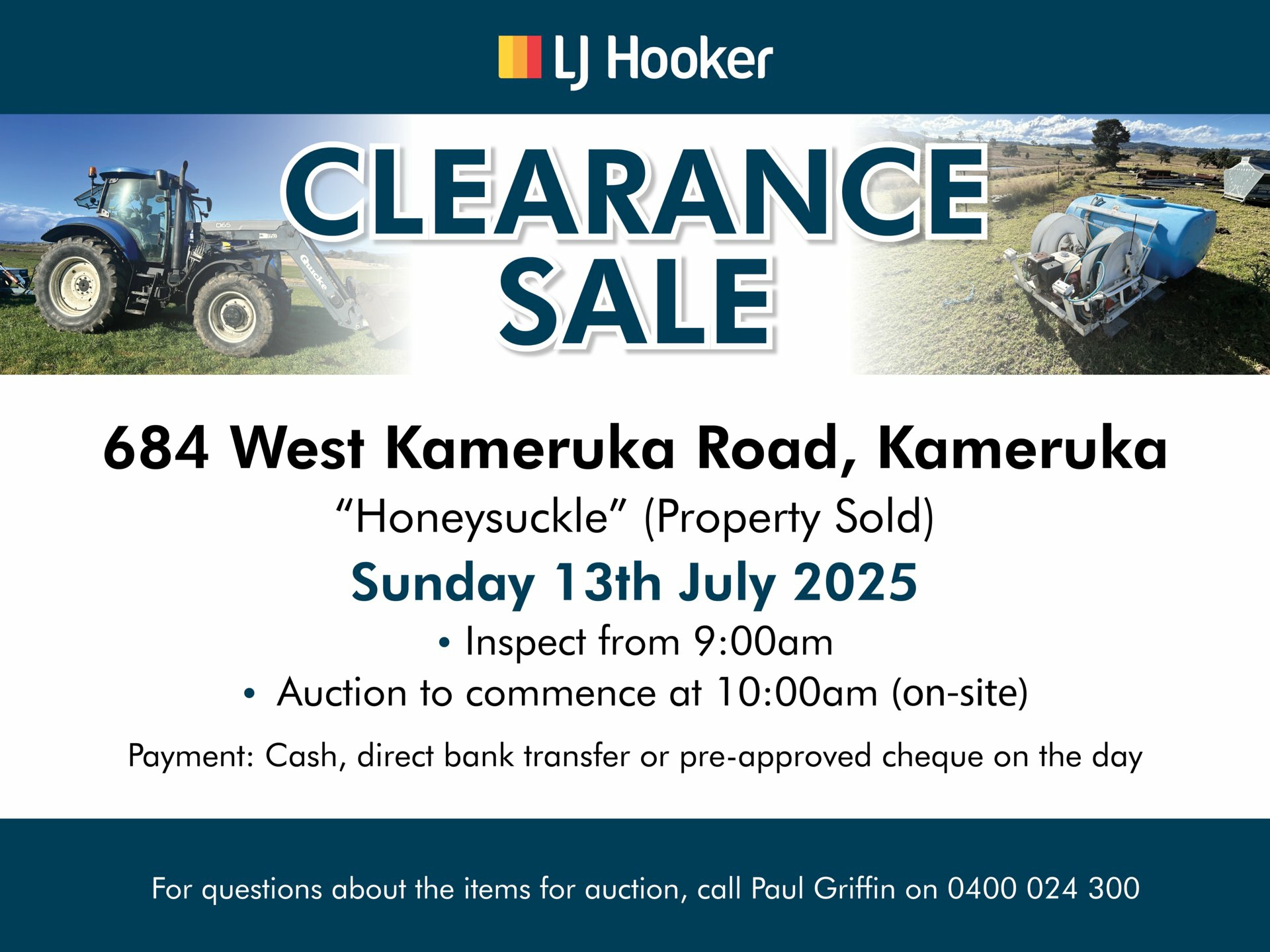 FARM CLEARANCE SALE/684 West Kameruka Road, KAMERUKA