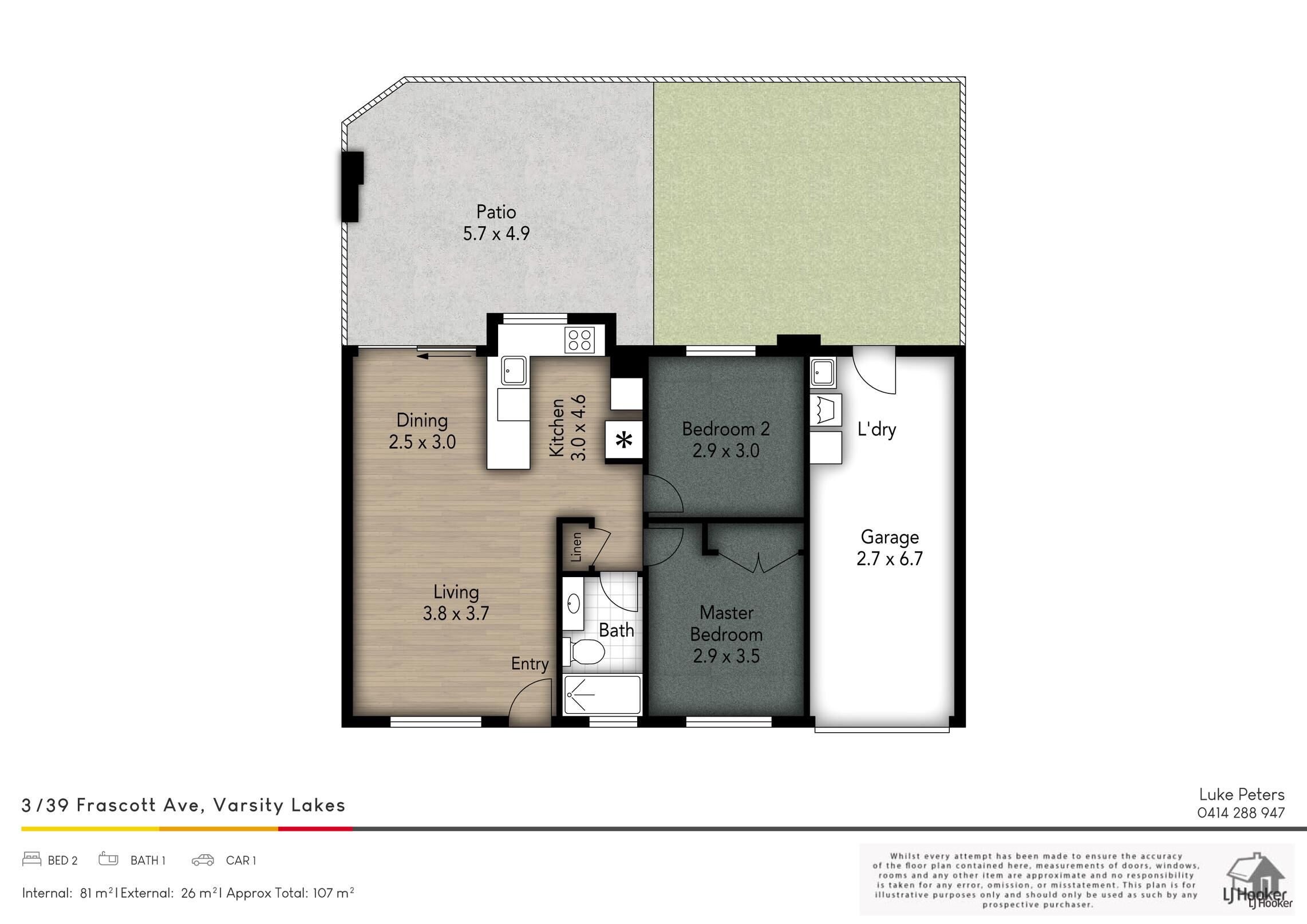 3/39 Frascott Avenue, VARSITY LAKES